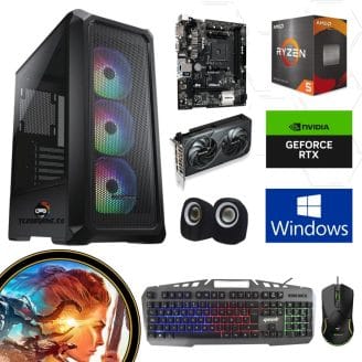 Cpu Gamer Ryzen 5 AM4, Ram 16GB, Ssd 512GB, Gráfica Rtx 5060 8GB, Perifericos